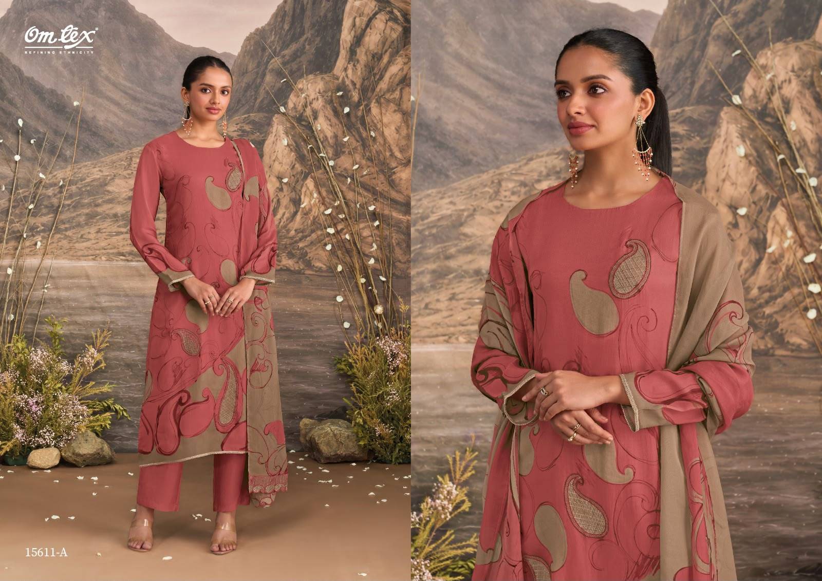 MARINA By OMTEX 15611 SERIES Stylish Beautiful Colourful ORGANZA Dresses At Wholesale Price